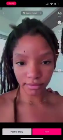 Halle Bailey’s Oops Moment: Sexy Topless TikTok Video Exposes Her Bare Boobs