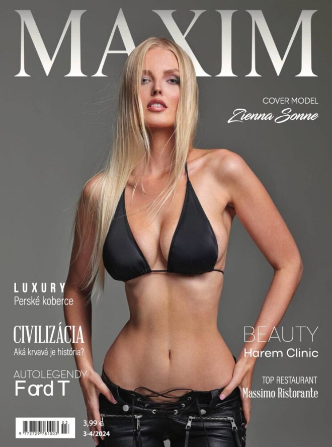 Zienna Sonne Unleashes her Spectacular Breasts: Exclusive Bikini Photoshoot for Maxim Slovakia!