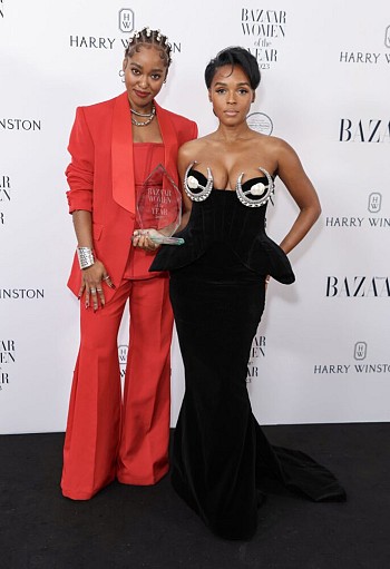 Janelle Monáe Stuns in Low-Cut Dress, Flaunting Spectacular Cleavage at Harper’s Bazaar Women of the Year Awards 2023