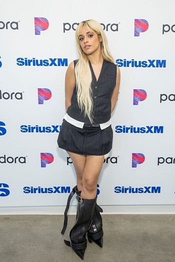 Sizzling Hot: Camila Cabello Rocks Mini Skirt and Boots at SiriusXM Studios
