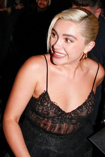Breast and Nipple Exposure: Florence Pugh’s Dazzling Sheer Display at Valentino Afterparty!